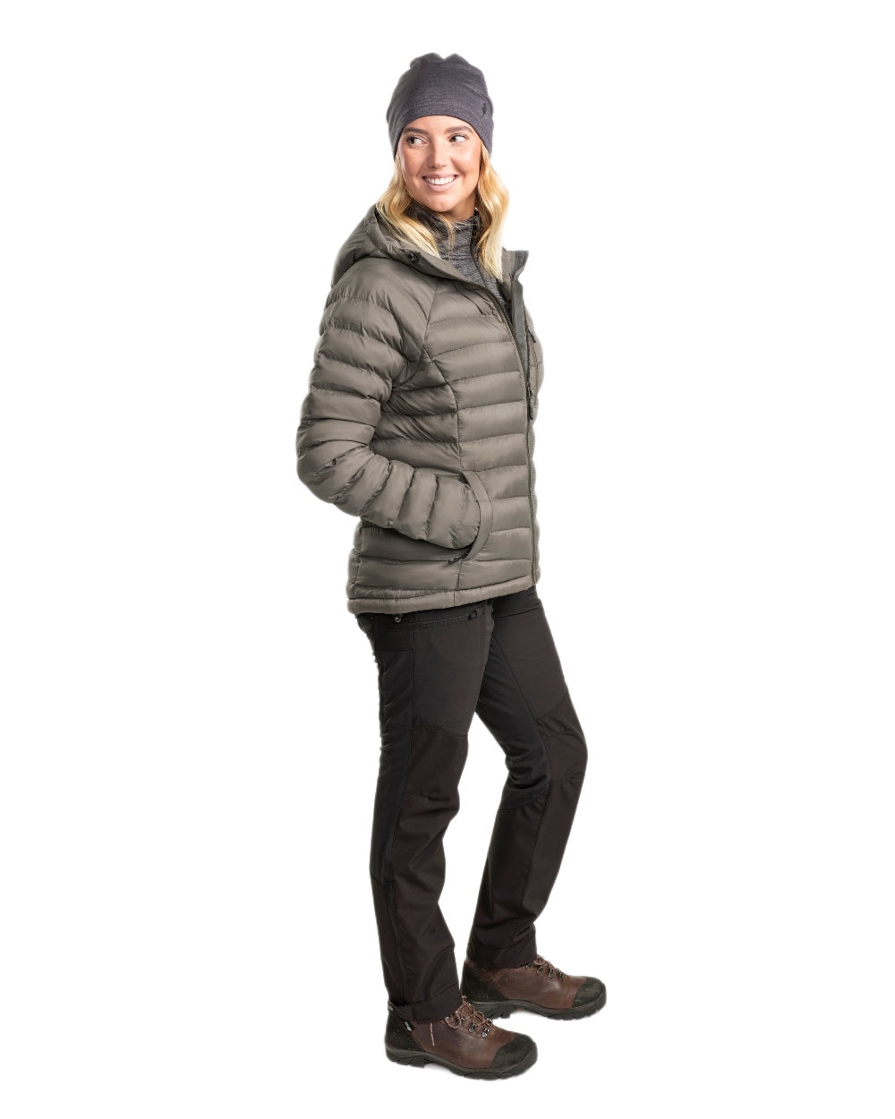 Black Coloured Pinewood Womens Abisko Brenton Trousers on white background #colour_black