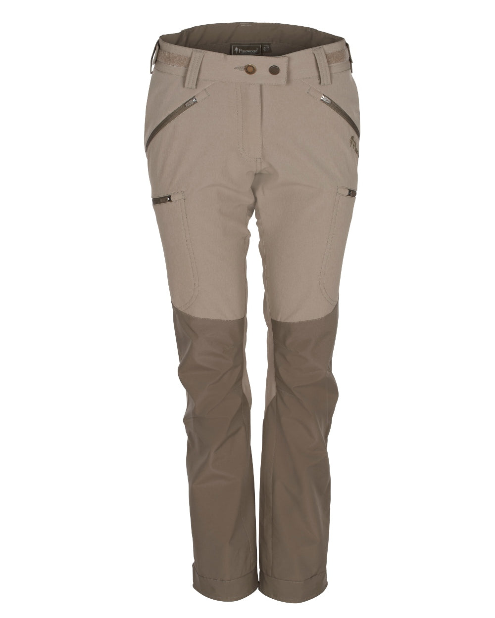 Mole Brown Coloured Pinewood Womens Abisko Brenton Trousers on white background #colour_mole-brown