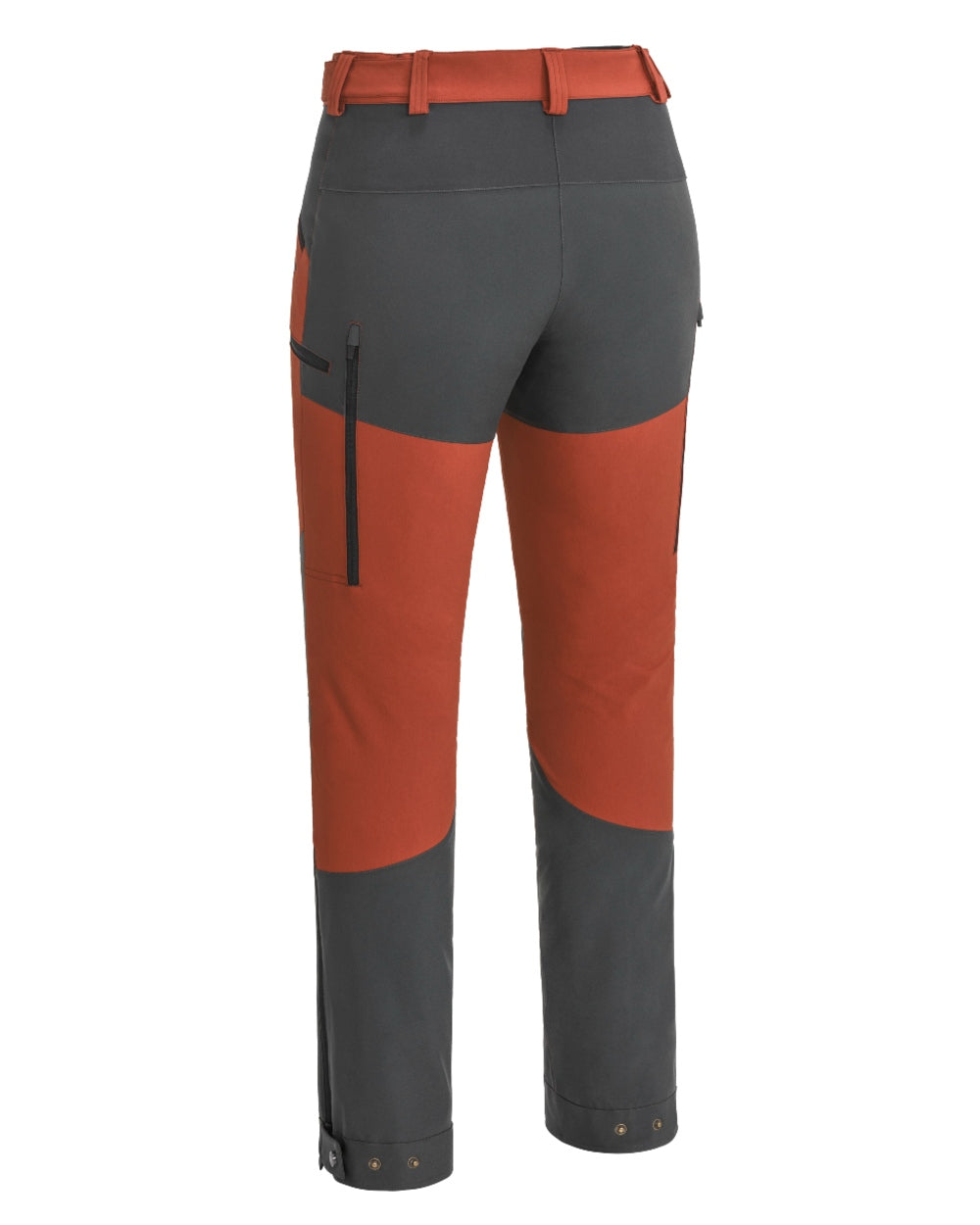 Terracotta Dark Anthracite Coloured Pinewood Womens Abisko Brenton Trousers on white background #colour_terracotta-dark-anthracite
