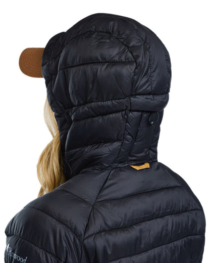 Black Coloured Pinewood Womens Abisko Insulation Jacket on white background #colour_black