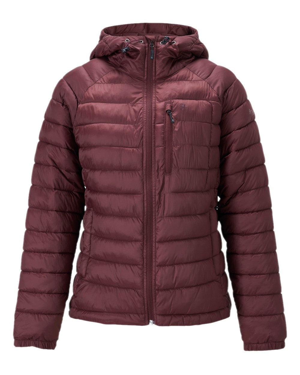 Earth Plum Coloured Pinewood Womens Abisko Insulation Jacket on white background #colour_earth-plum