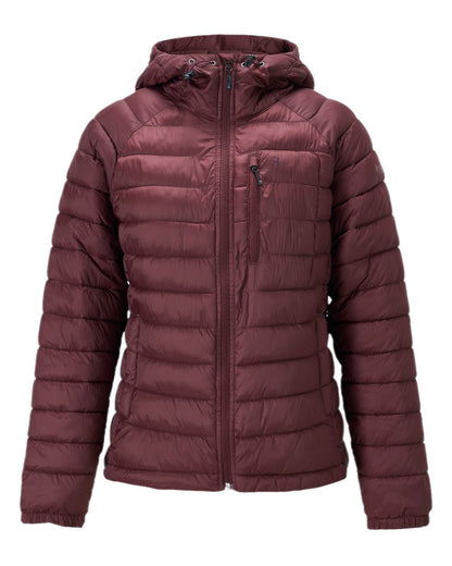 Earth Plum Coloured Pinewood Womens Abisko Insulation Jacket on white background #colour_earth-plum