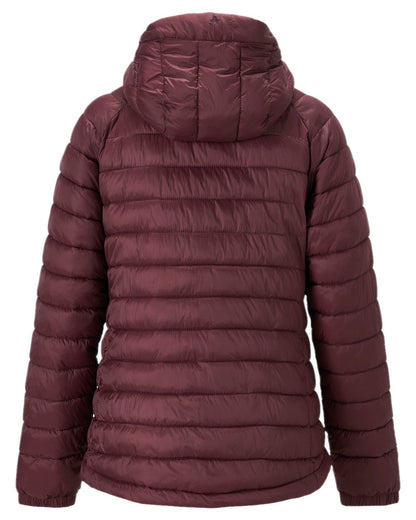 Earth Plum Coloured Pinewood Womens Abisko Insulation Jacket on white background #colour_earth-plum