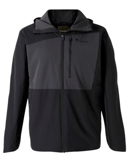 Black Dark Anthracite Coloured Pinewood Womens Abisko Light Stretch Jacket on white background #colour_black-dark-anthracite