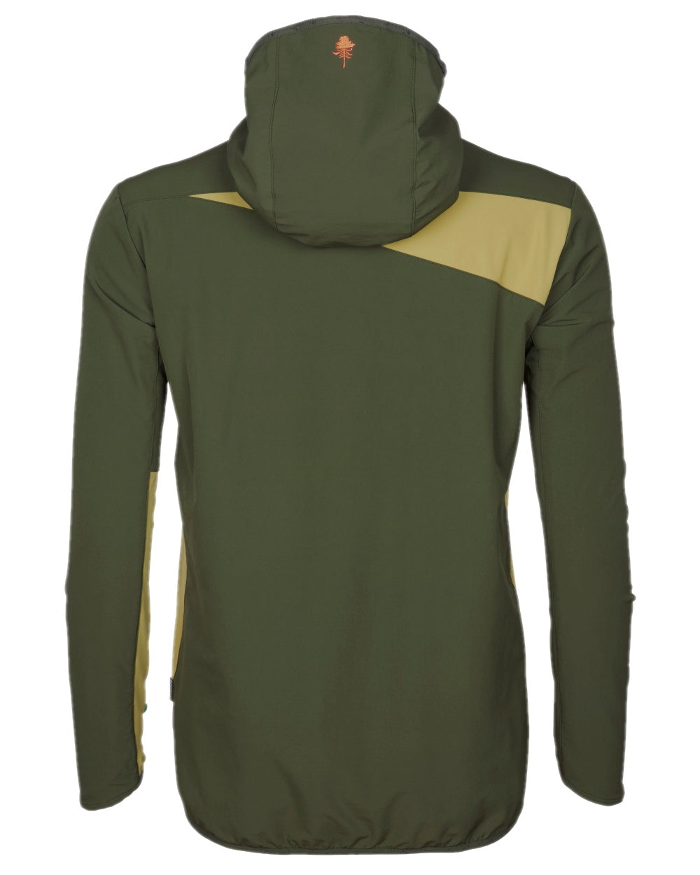 Golden Hay Mossgreen Coloured Pinewood Womens Abisko Light Stretch Jacket on white background #colour_golden-hay-mossgreen