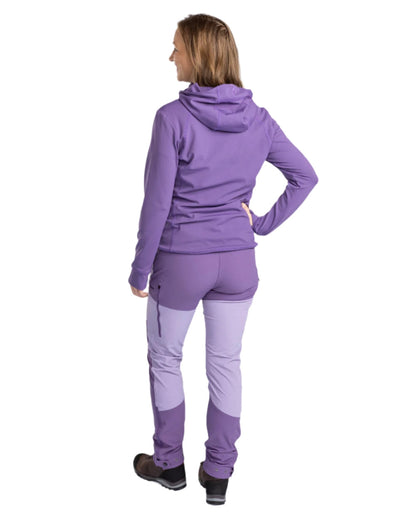 Light Lilac Coloured Pinewood Womens Abisko Light Stretch Trousers on white background #colour_light-lilac