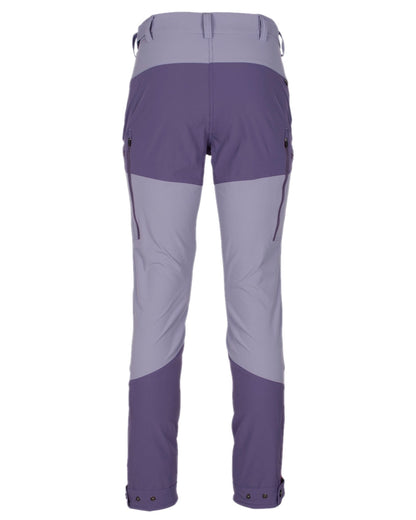 Light Lilac Coloured Pinewood Womens Abisko Light Stretch Trousers on white background #colour_light-lilac