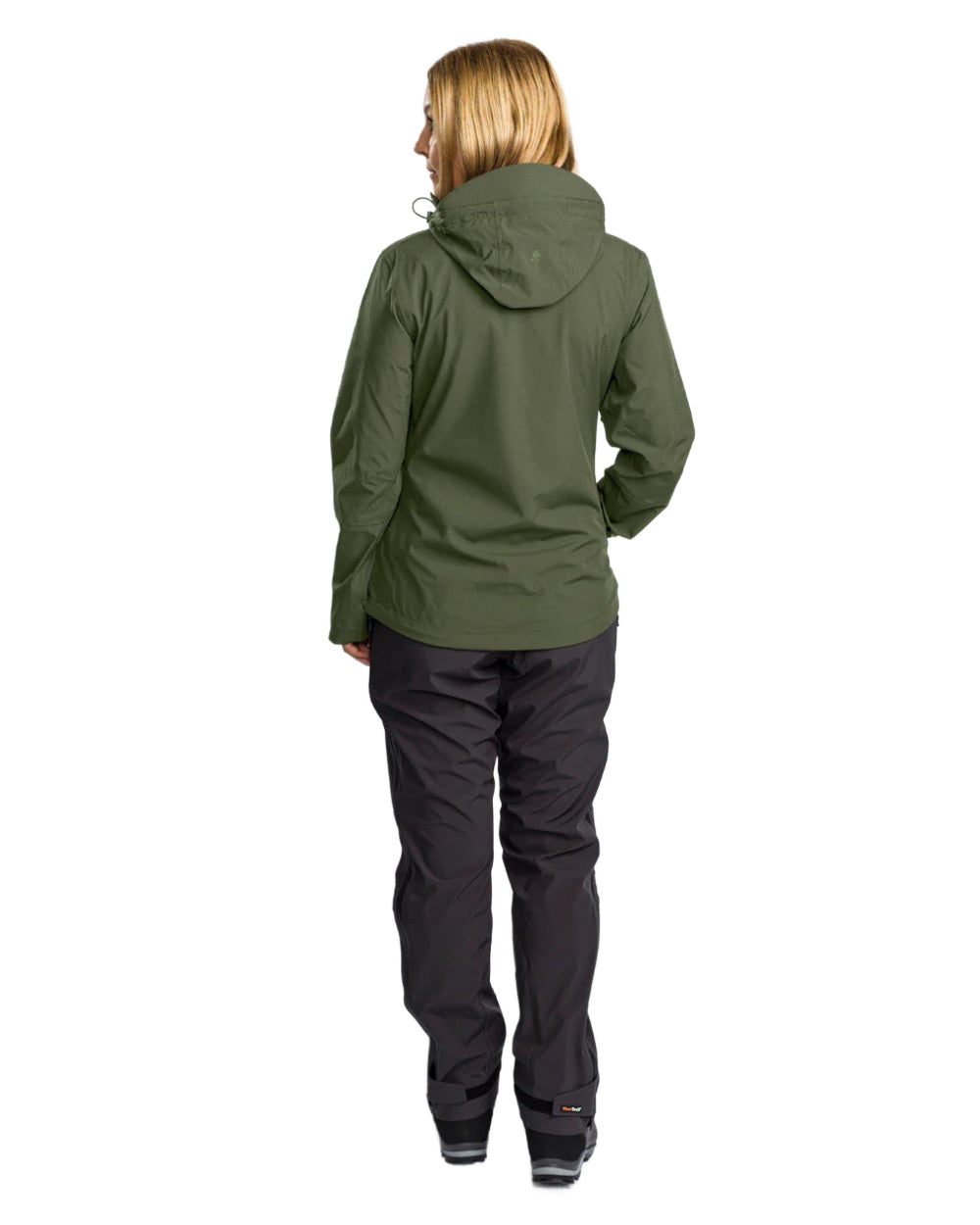 Moss Green coloured Pinewood Womens Abisko Telluz Three Layer Jacket on white background #colour_moss-green