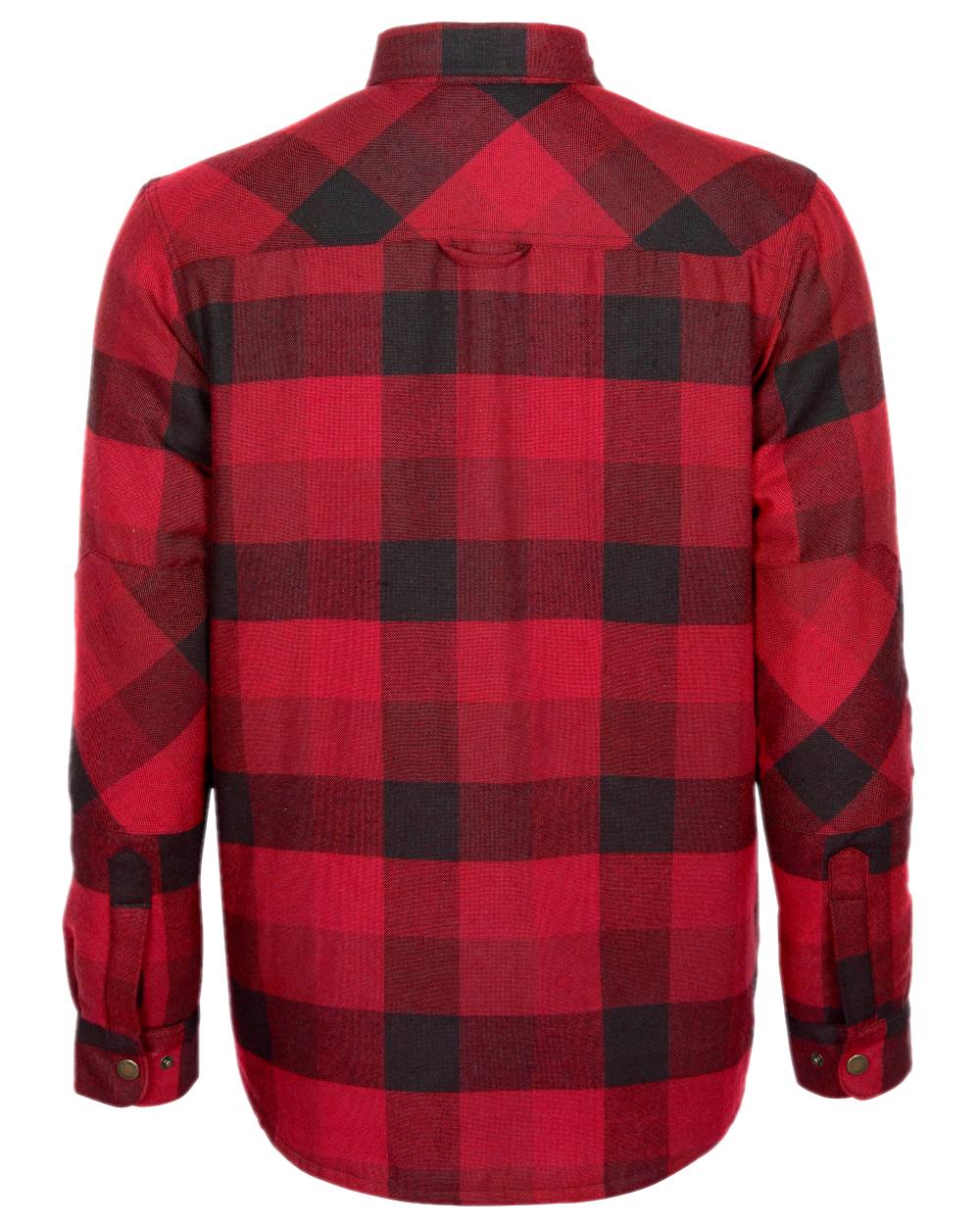 Red Black Coloured Pinewood Womens Canada Classic 2.0 Shirt on outdoor background #colour_red-black