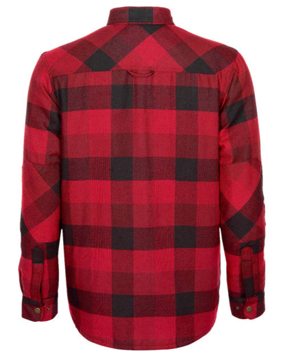 Red Black Coloured Pinewood Womens Canada Classic 2.0 Shirt on outdoor background #colour_red-black