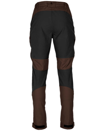 Dark Brown Black Coloured Pinewood Womens Caribou TC Trousers on white background #colour_dark-brown-black
