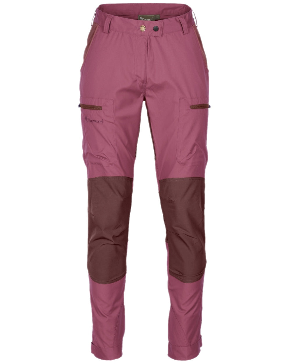 Light Plum Earth Plum Coloured Pinewood Womens Caribou TC Trousers on white background #colour_light-plum-earth-plum