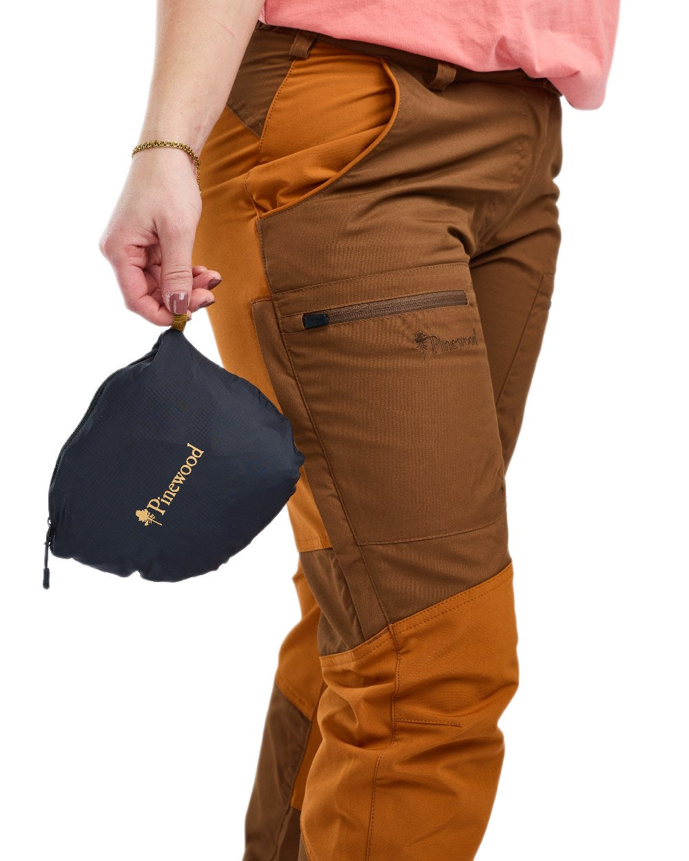 Nougat Fudge Coloured Pinewood Womens Caribou TC Trousers on white background #colour_nougat-fudge