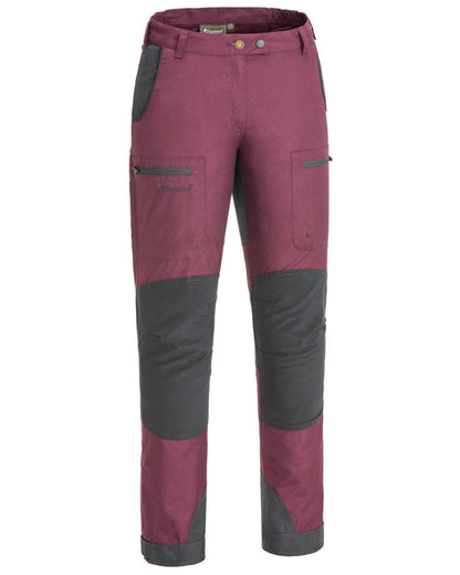 Plum Dark Anthracite coloured Pinewood Womens Caribou TC Trousers on white background #colour_plum-dark-anthracite