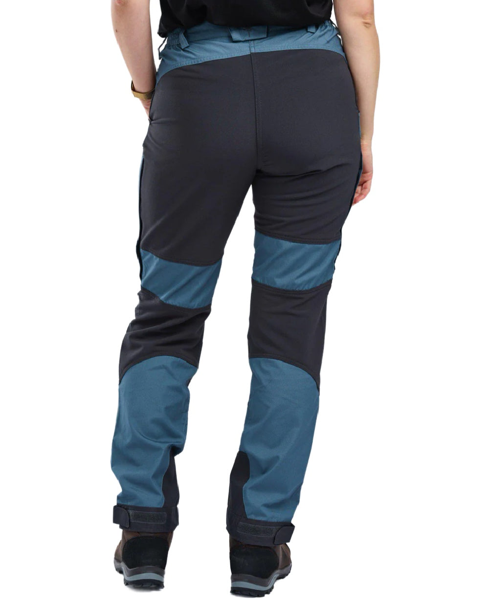 Storm Blue Dark Anthracite coloured Pinewood Womens Caribou TC Trousers on white background #colour_storm-blue-dark-anthracite