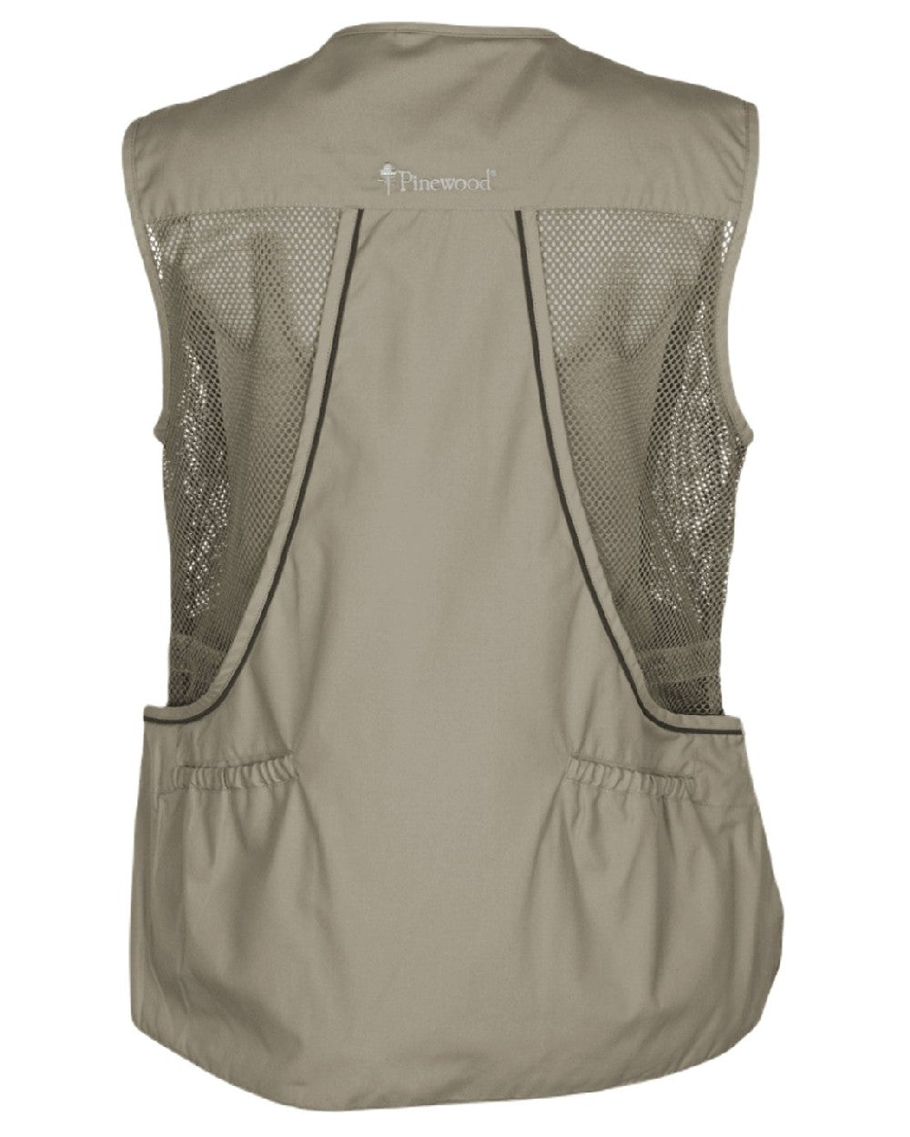 Light Khaki coloured Pinewood Womens Dog Sports 2.0 Vest on white background #colour_light-khaki