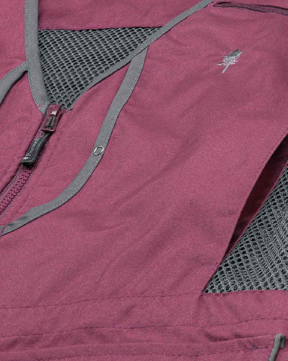 Plum Dark Anthracite coloured Pinewood Womens Dog Sports 2.0 Vest on white background #colour_plum-dark-anthracite
