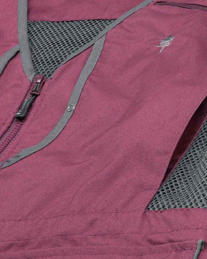 Plum Dark Anthracite coloured Pinewood Womens Dog Sports 2.0 Vest on white background #colour_plum-dark-anthracite