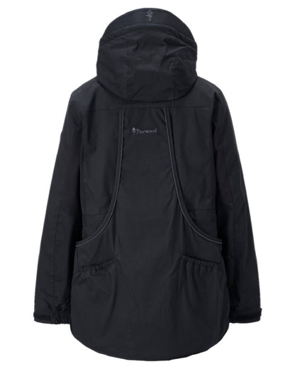 Black Coloured Pinewood Womens Dog Sports Trainer Extreme Jacket on white background #colour_black