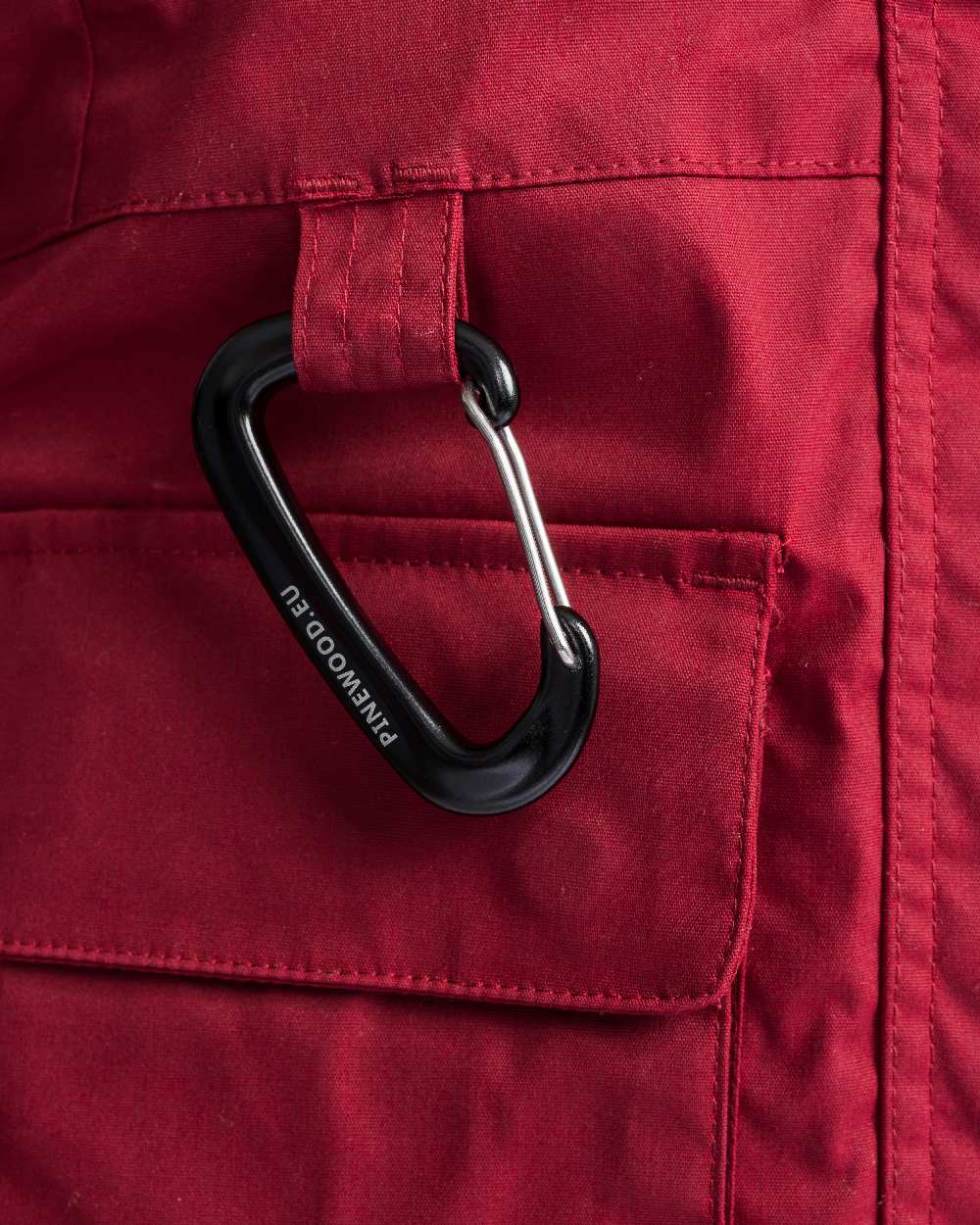 Dark Tomato Dark Red Coloured Pinewood Womens Dog Sports Trainer Extreme Jacket on white background #colour_dark-tomato-dark-red