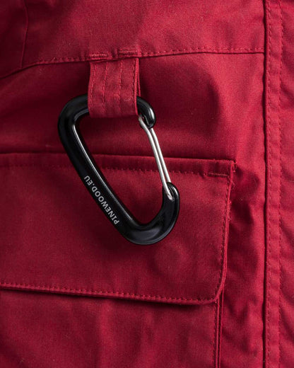 Dark Tomato Dark Red Coloured Pinewood Womens Dog Sports Trainer Extreme Jacket on white background #colour_dark-tomato-dark-red