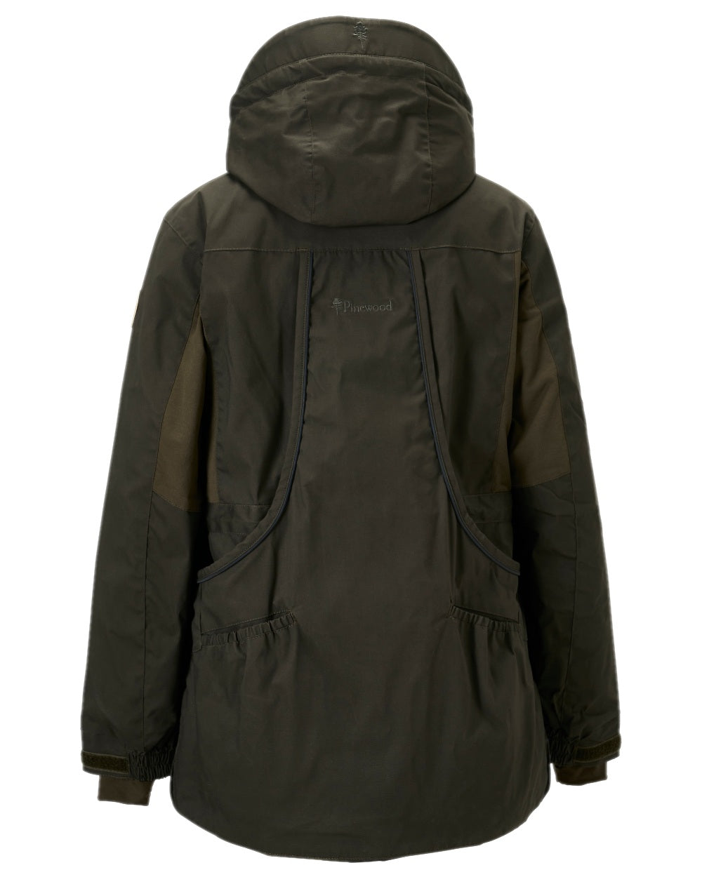 Moss Green Coloured Pinewood Womens Dog Sports Trainer Extreme Jacket on white background #colour_moss-green