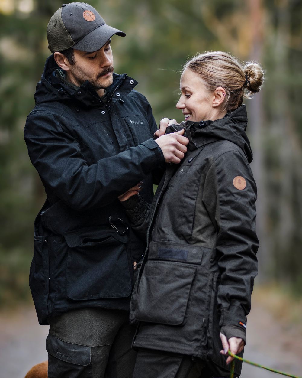 Moss Green Coloured Pinewood Womens Dog Sports Trainer Extreme Jacket on outdoor background #colour_moss-green