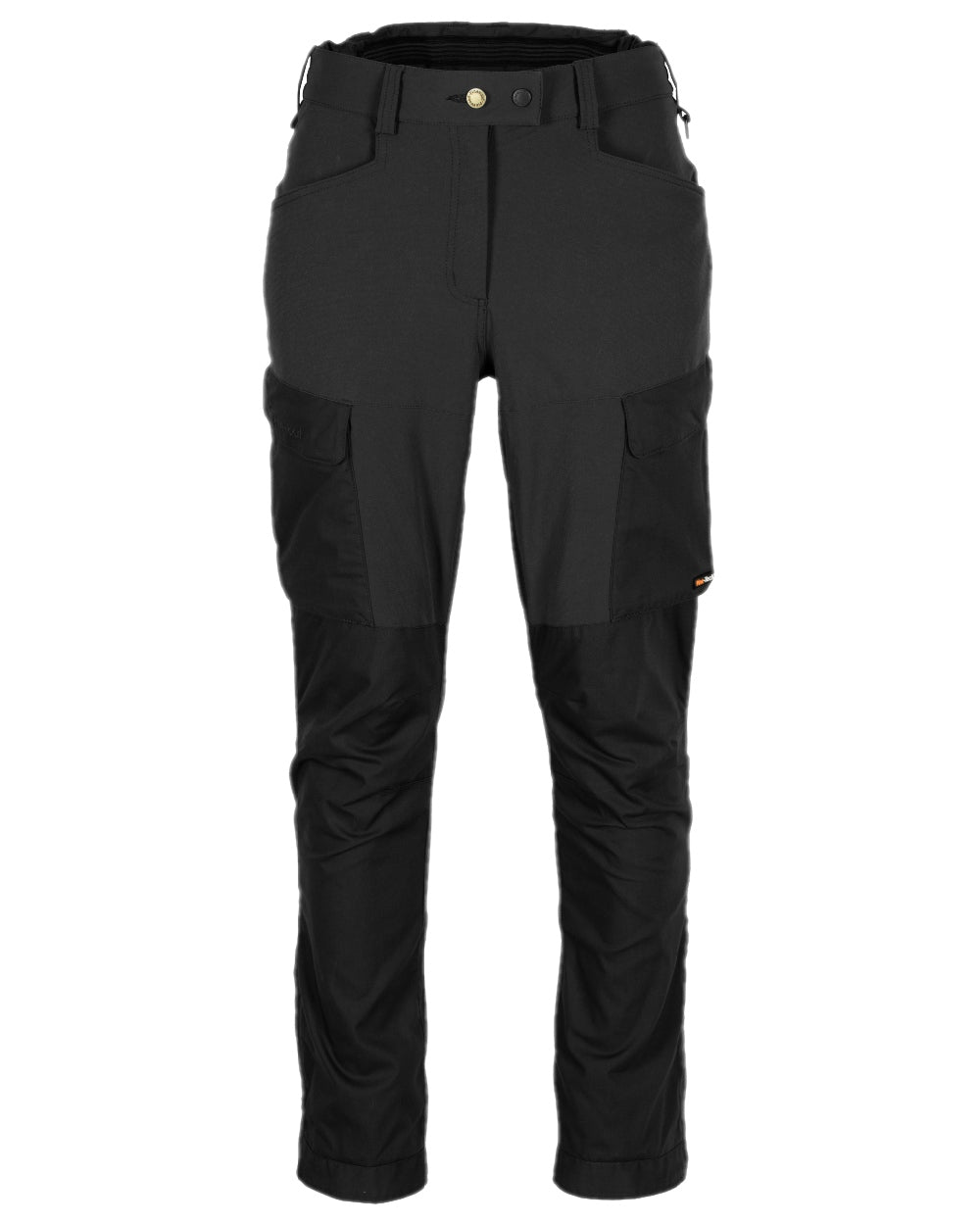 Black Coloured Pinewood Womens Dog Sports Trainer Extreme Trousers on white background #colour_black