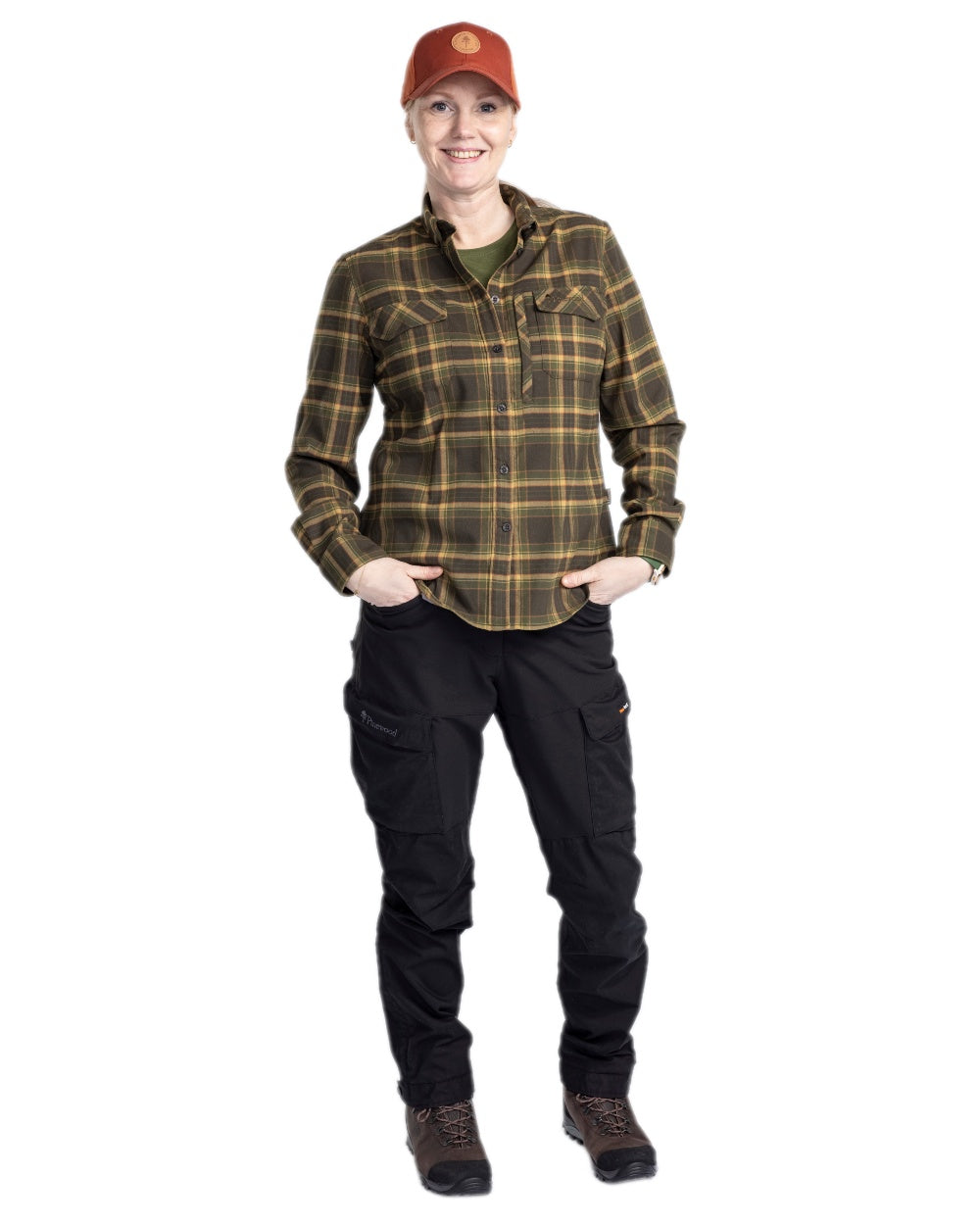 Black Coloured Pinewood Womens Dog Sports Trainer Extreme Trousers on white background #colour_black
