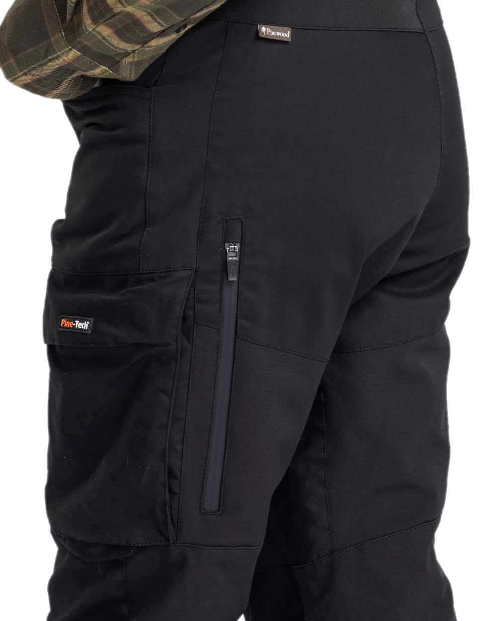 Black Coloured Pinewood Womens Dog Sports Trainer Extreme Trousers on white background #colour_black