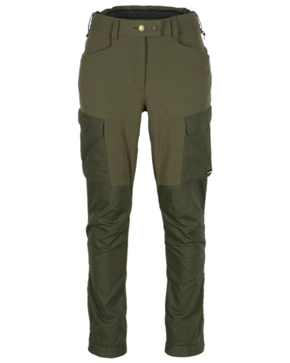 Moss Green Coloured Pinewood Womens Dog Sports Trainer Extreme Trousers on white background #colour_moss-green