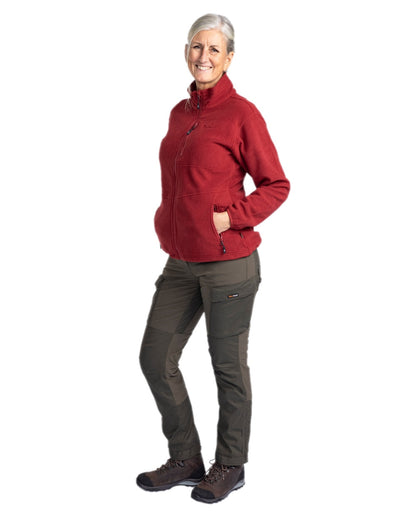 Moss Green Coloured Pinewood Womens Dog Sports Trainer Extreme Trousers on white background #colour_moss-green