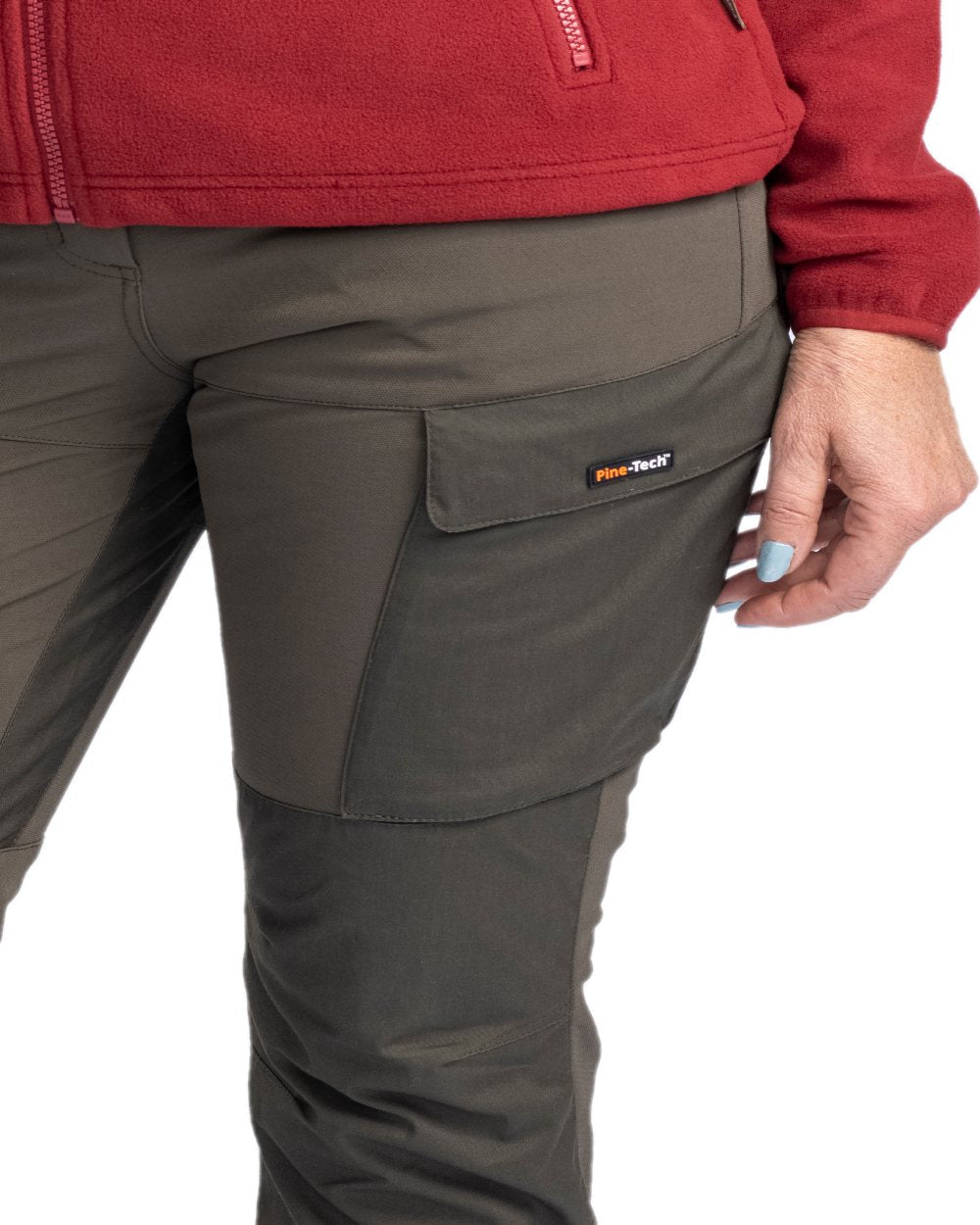 Moss Green Coloured Pinewood Womens Dog Sports Trainer Extreme Trousers on white background #colour_moss-green