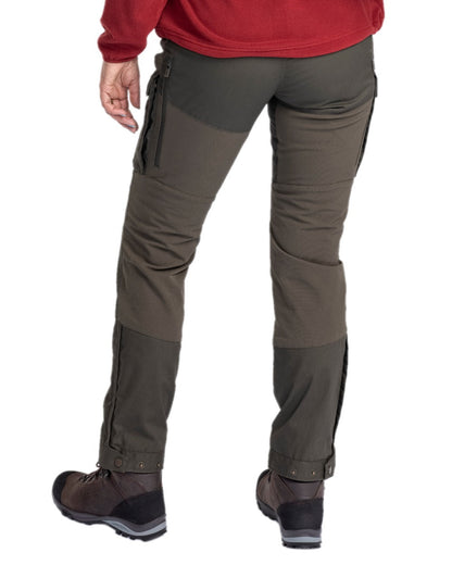 Moss Green Coloured Pinewood Womens Dog Sports Trainer Extreme Trousers on white background #colour_moss-green