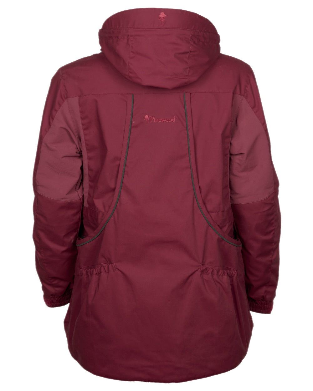 Dark Tomato Dark Red Coloured Pinewood Womens Dog Sports Trainer Jacket on white background #colour_dark-tomato-dark-red