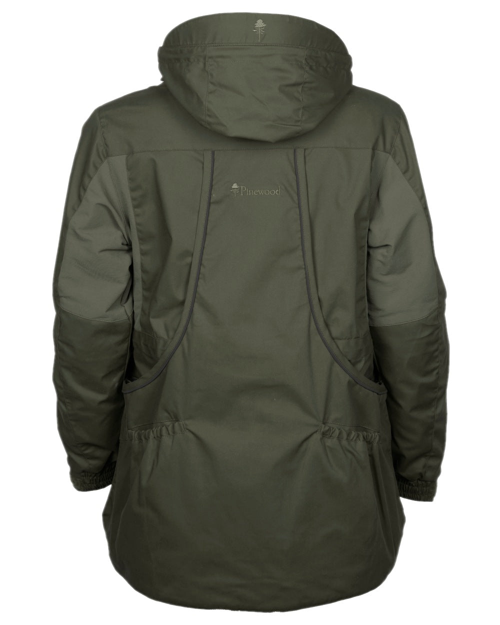 Moss Green Coloured Pinewood Womens Dog Sports Trainer Jacket on white background #colour_moss-green