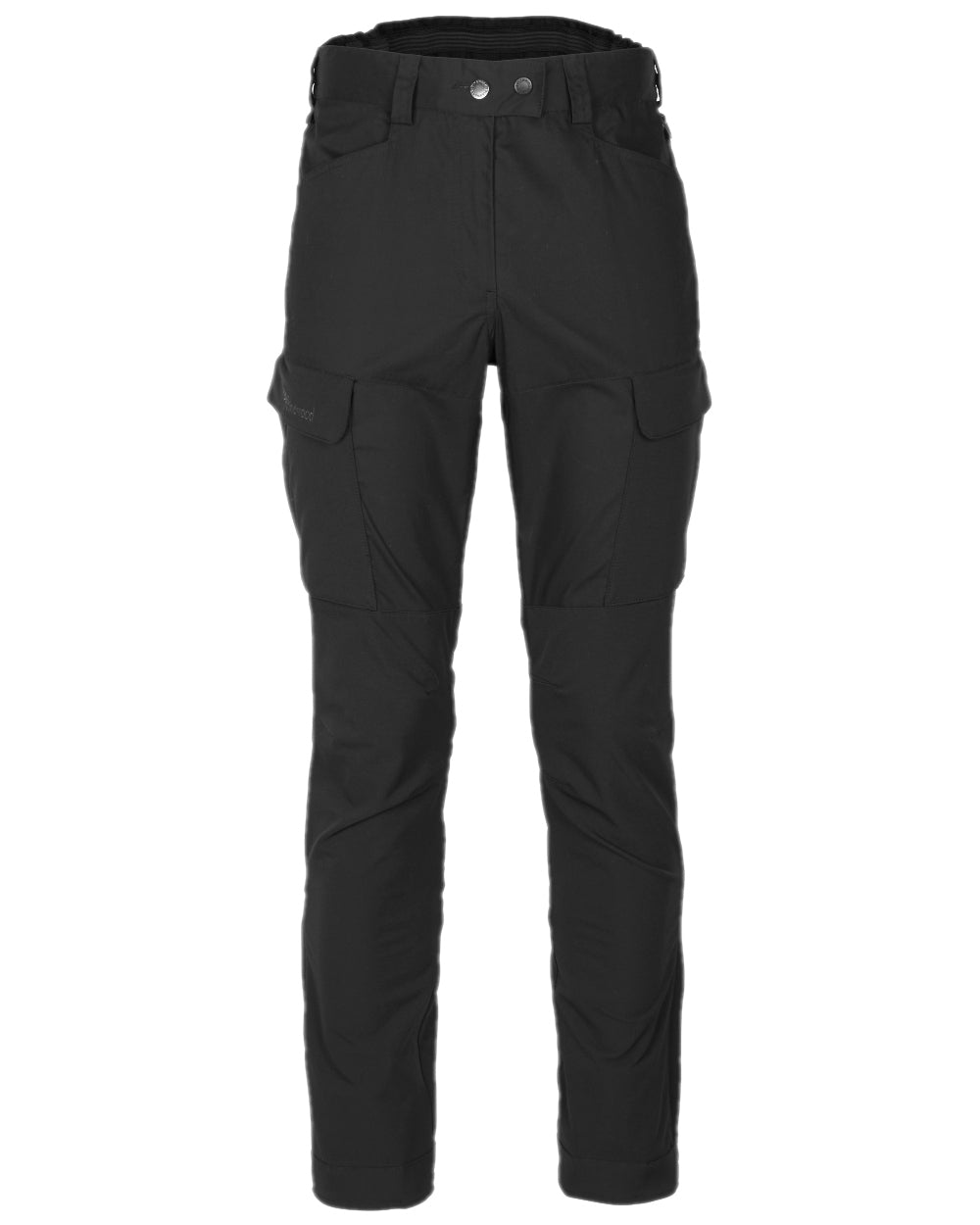 Black Coloured Pinewood Womens Dog Sports Trainer Trousers on white background #colour_black