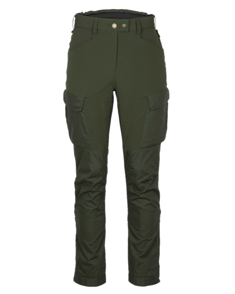 Moss Green Coloured Pinewood Womens Dog Sports Trainer Trousers on white background #colour_moss-green