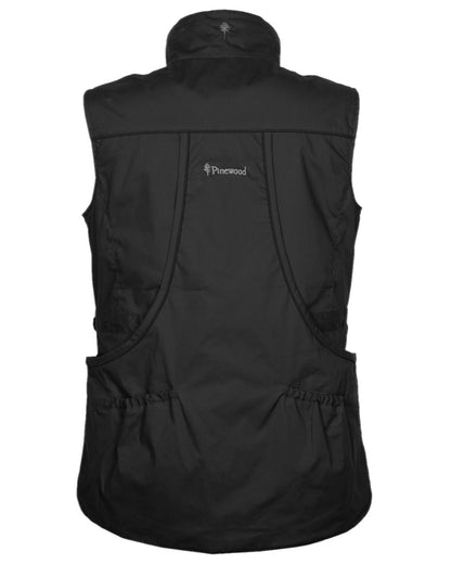 Black Coloured Pinewood Womens Dog Sports Trainer Vest on white background #colour_black