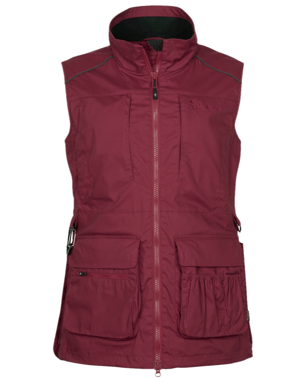 Dark Tomato Dark Red Coloured Pinewood Womens Dog Sports Trainer Vest on white background #colour_dark-tomato-dark-red