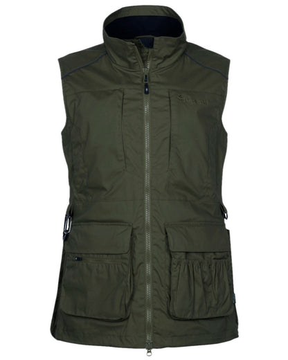 Moss Green Coloured Pinewood Womens Dog Sports Trainer Vest on white background #colour_moss-green