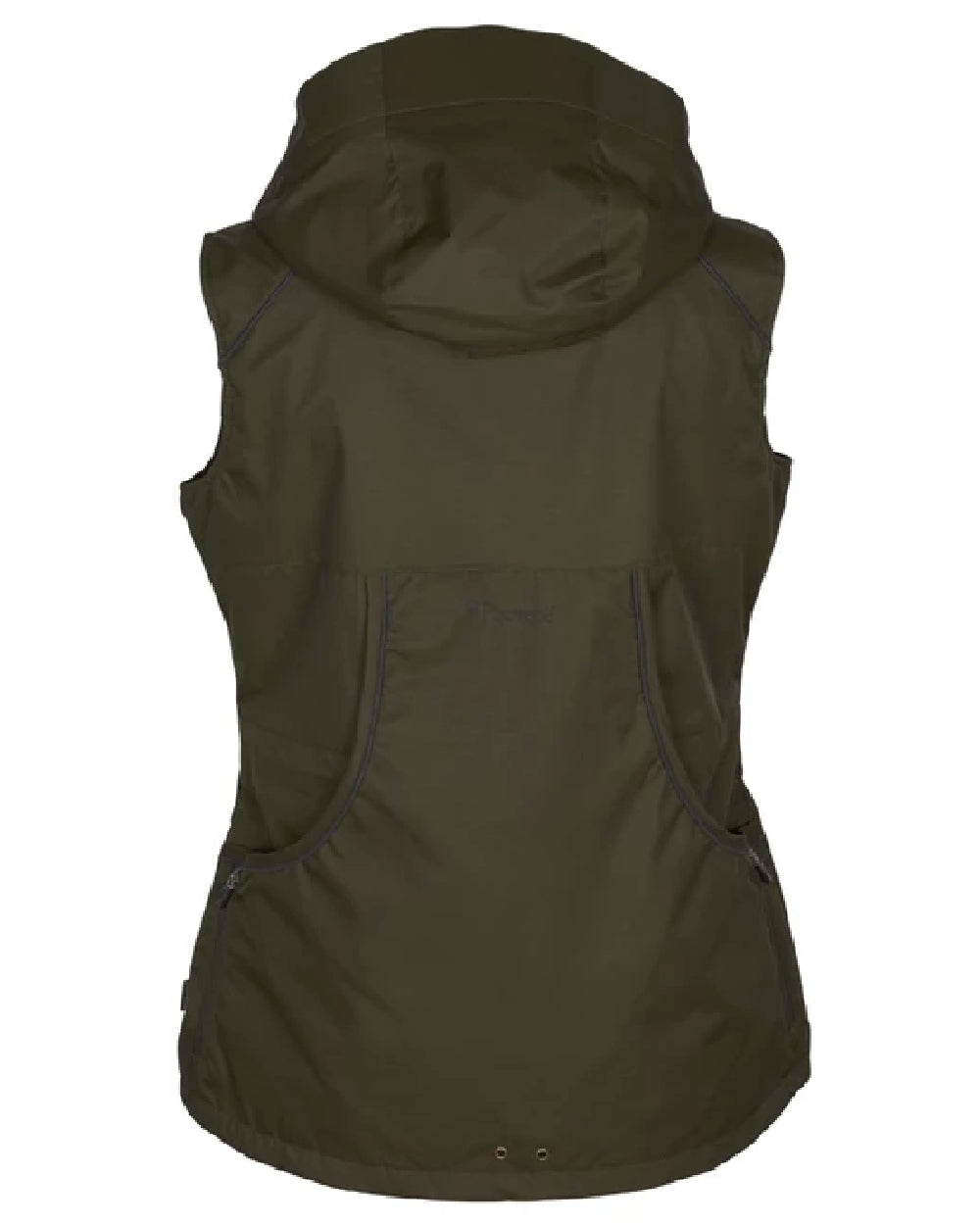 Moss Green coloured Pinewood Womens Dog Sports Windblocker Vest on white background #colour_moss-green