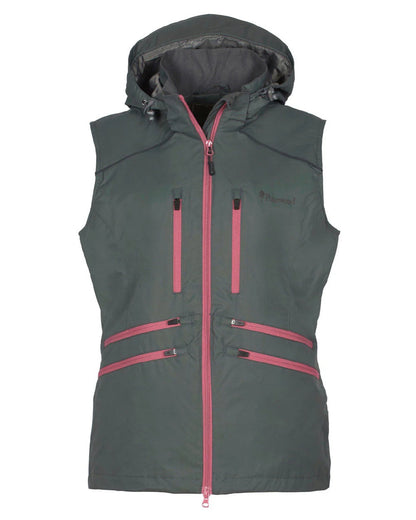 Urban Grey coloured Pinewood Womens Dog Sports Windblocker Vest on white background #colour_urban-grey