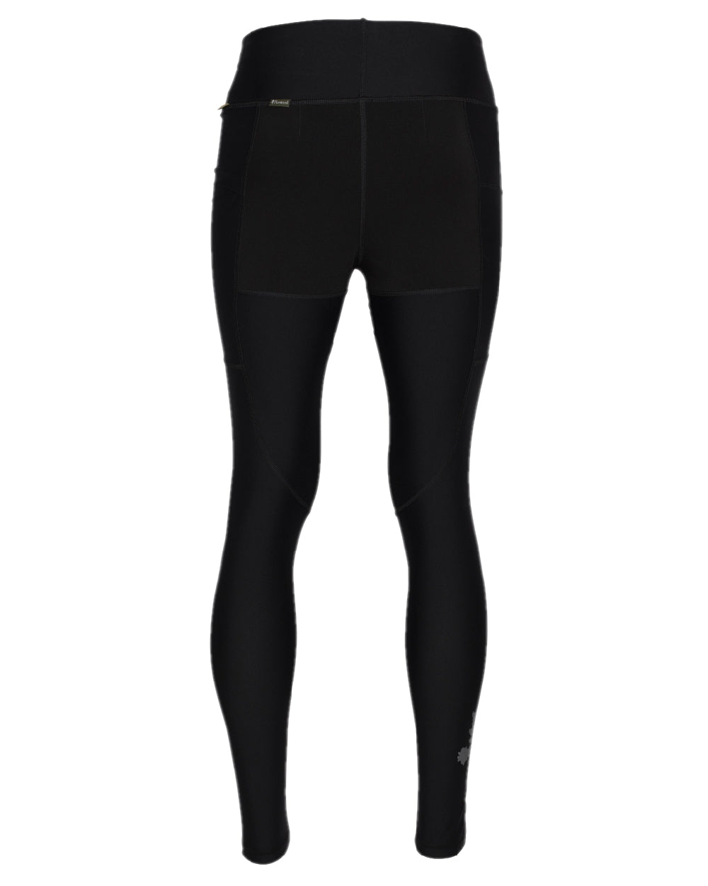Black Coloured Pinewood Womens Finnveden Active Tights 2.0 on white background #colour_black