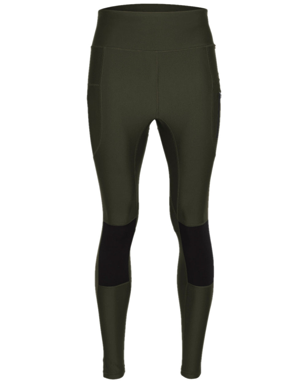 Moss Green Coloured Pinewood Womens Finnveden Active Tights 2.0 on white background #colour_moss-green