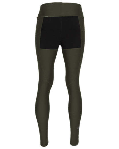 Moss Green Coloured Pinewood Womens Finnveden Active Tights 2.0 on white background #colour_moss-green