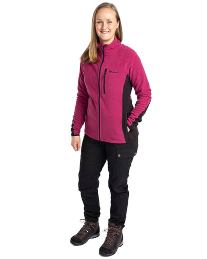 Black Coloured Pinewood Womens Finnveden Classic Trousers on white background #colour_black