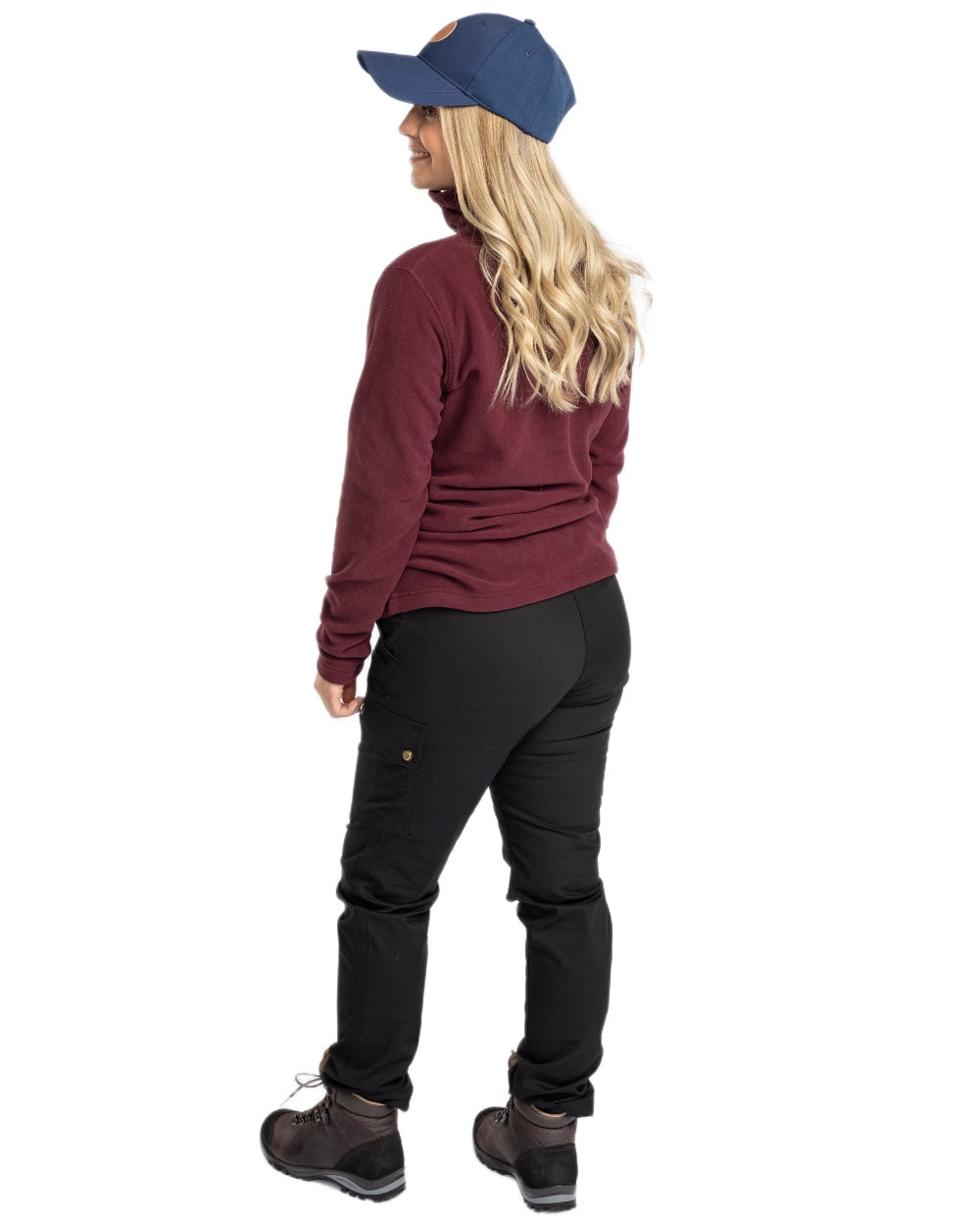 Black Coloured Pinewood Womens Finnveden Classic Trousers on white background #colour_black