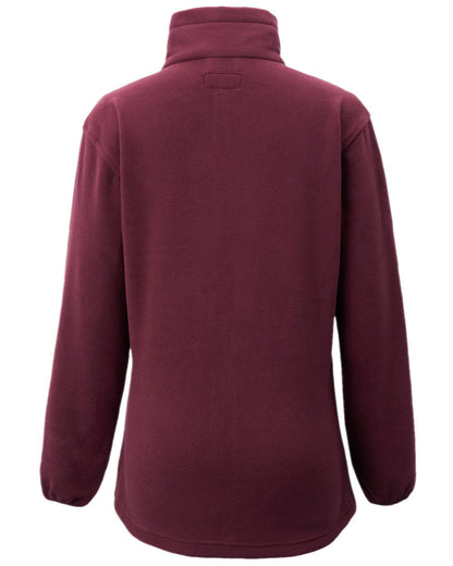 Earth Plum Coloured Pinewood Womens Finnveden Fleece Jacket on  white background #colour_earth-plum