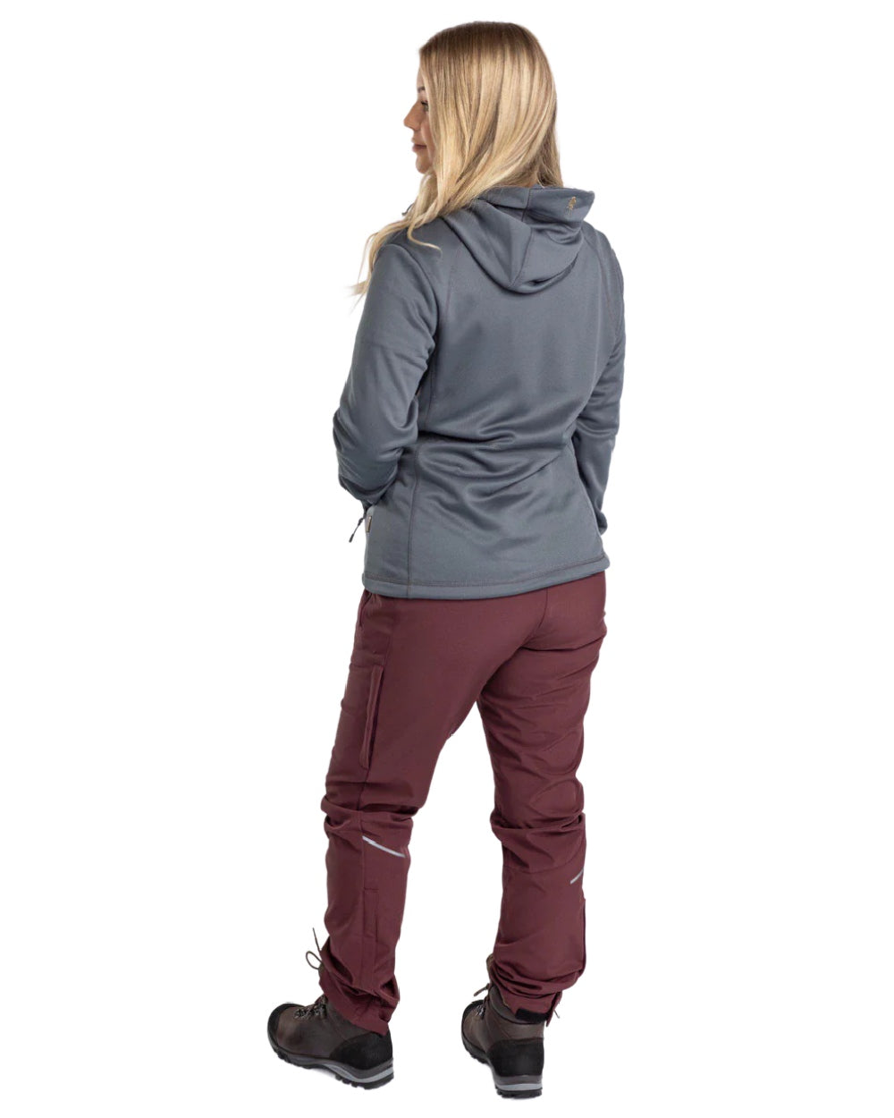Dark Storm Blue coloured Pinewood Womens Finnveden Hoodie on white background #colour_dark-storm-blue